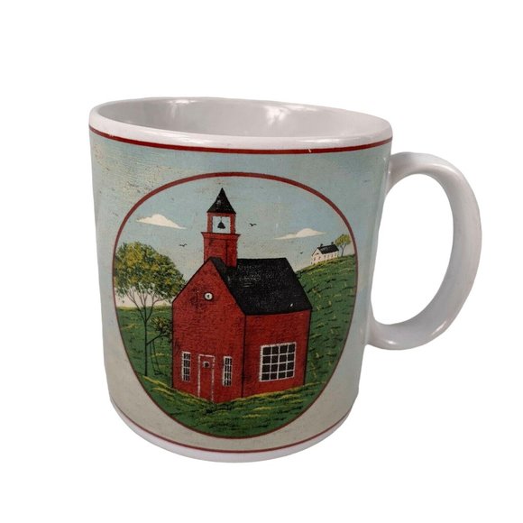 Warren Kimble Coffee Mug Cup Brandon House Country Life Sakura Schoolhouse - Picture 2 of 10